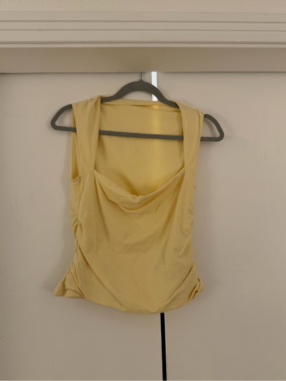 Abercrombie & Fitch Pale Yellow Going Out Top